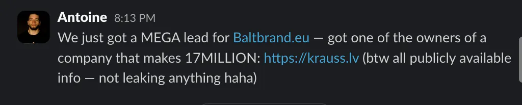 Team chat: mega lead for Baltbrand